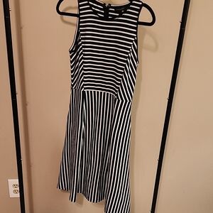 Banana Republic Black and White Striped Dress